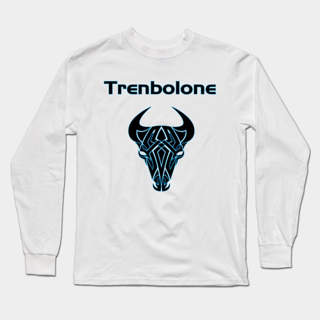 Trebolone - Teal Outline Long Sleeve T-Shirt by Roidula